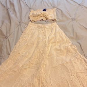 Two piece Crop with Wide leg pants